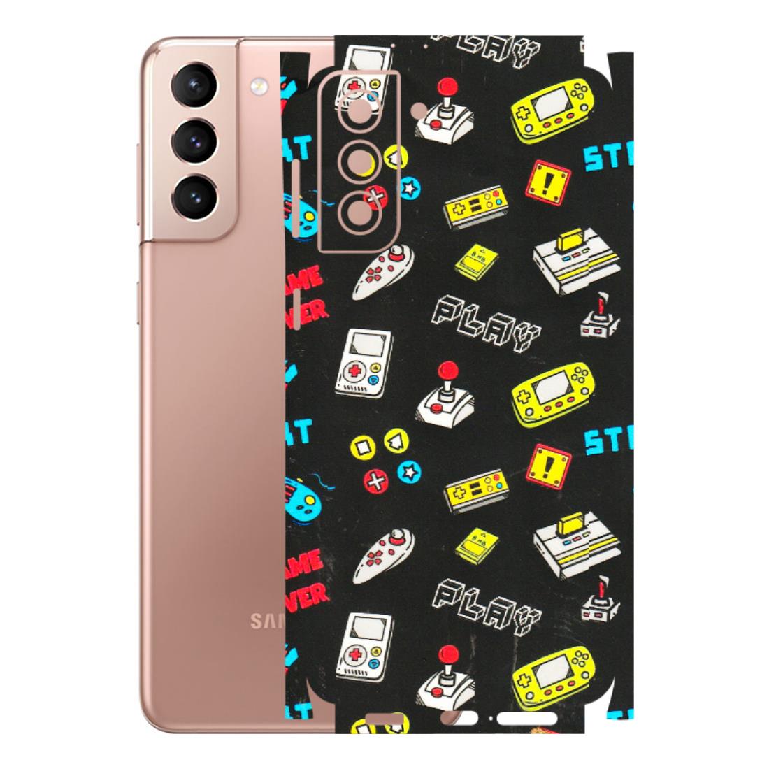 Samsung A/S Series Phone Skins (All Models) - Gaming Doodles - 3D Embossed Finish (L-224) Samsung Galaxy S21 Plus 5G