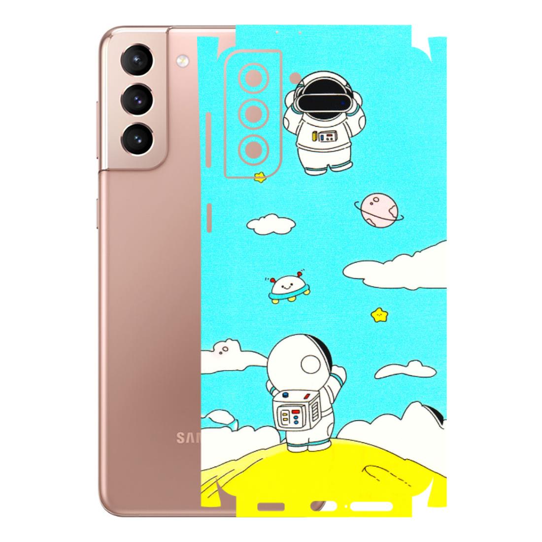 Samsung A/S Series Phone Skins (All Models) - Blue Skies Astro Float - 3D Embossed Finish (L-230) Samsung Galaxy S21 Plus 5G