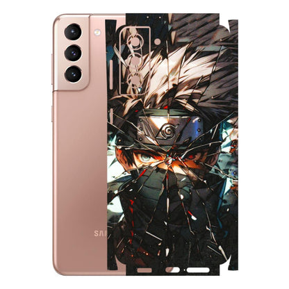 Samsung A/S Series Phone Skins (All Models) - Kakashi Shattered Glass Effect - 3D Embossed Finish (L-237) Samsung Galaxy S21 Plus 5G