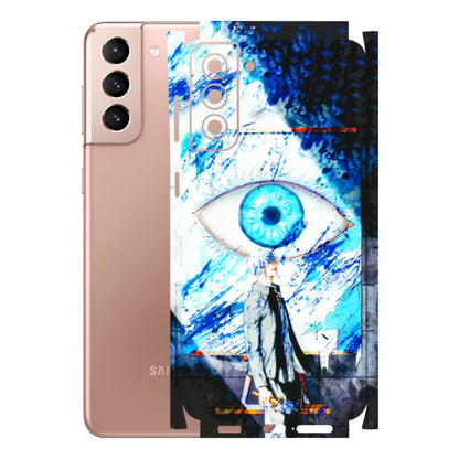 Samsung A/S Series Phone Skins (All Models) - Gojo Satoru evil eye - 3D Embossed Finish (L-239) Samsung Galaxy S21 Plus 5G