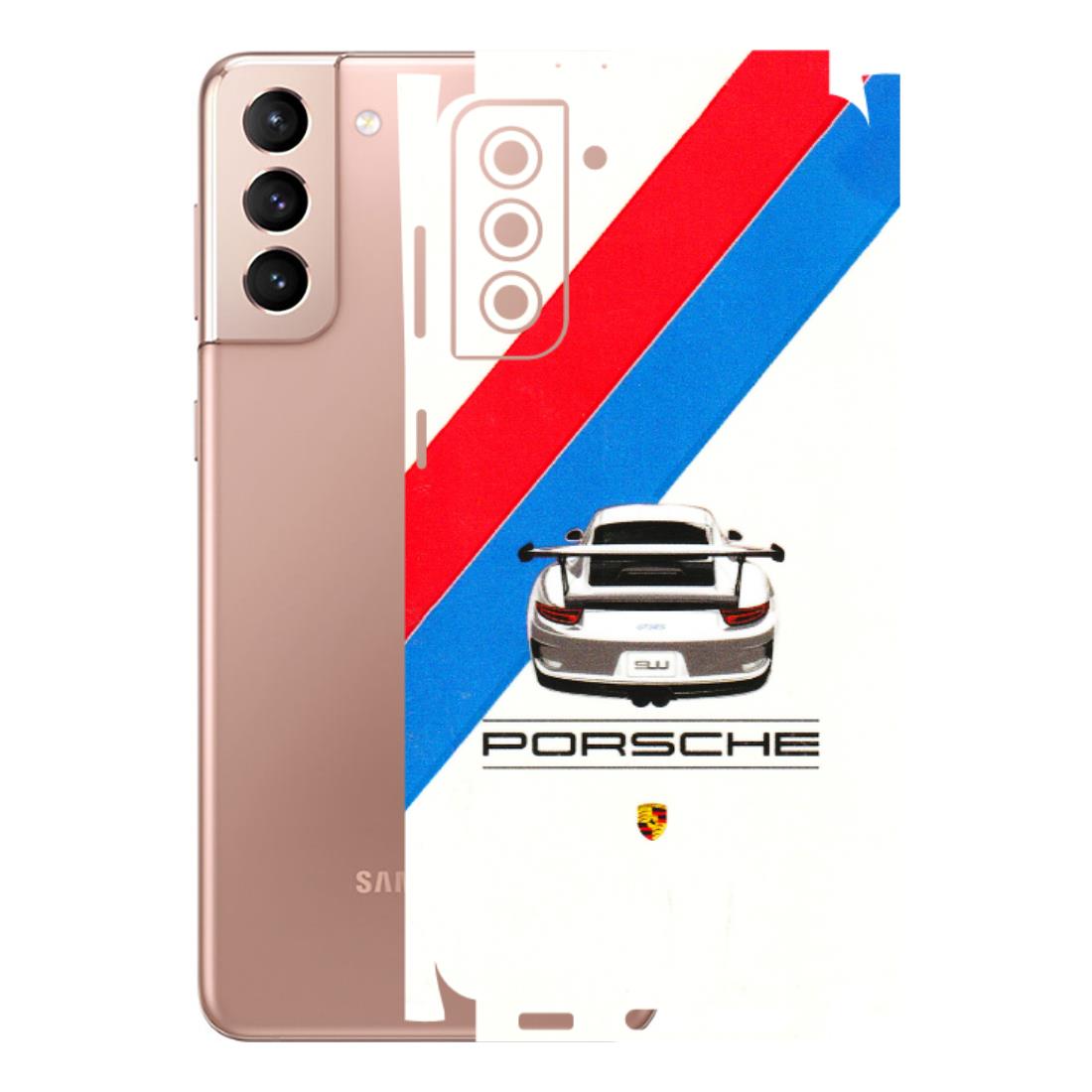 Samsung A/S Series Phone Skins (All Models) - Porche Car Sober Logo - 3D Embossed Finish (L-248) Samsung Galaxy S21 Plus 5G