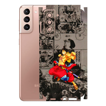 Samsung A/S Series Phone Skins (All Models) - One Piece Rocket Punch Manga - 3D Embossed Finish (L-25) Samsung Galaxy S21 Plus 5G