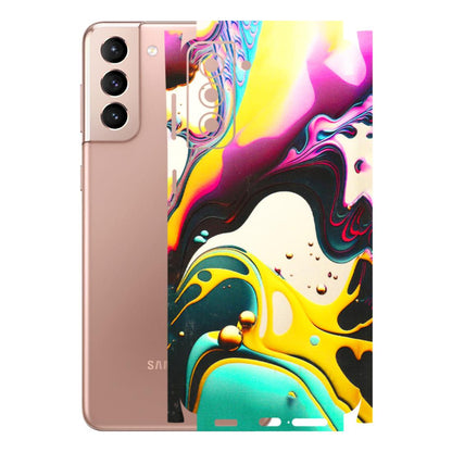 Samsung A/S Series Phone Skins (All Models) - Multicolor Abstract pattern - 3D Embossed Finish (L-254) Samsung Galaxy S21 Plus 5G