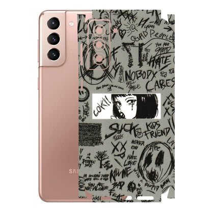 Samsung A/S Series Phone Skins (All Models) - Never Have Love Anime - 3D Embossed Finish (L-260) Samsung Galaxy S21 Plus 5G