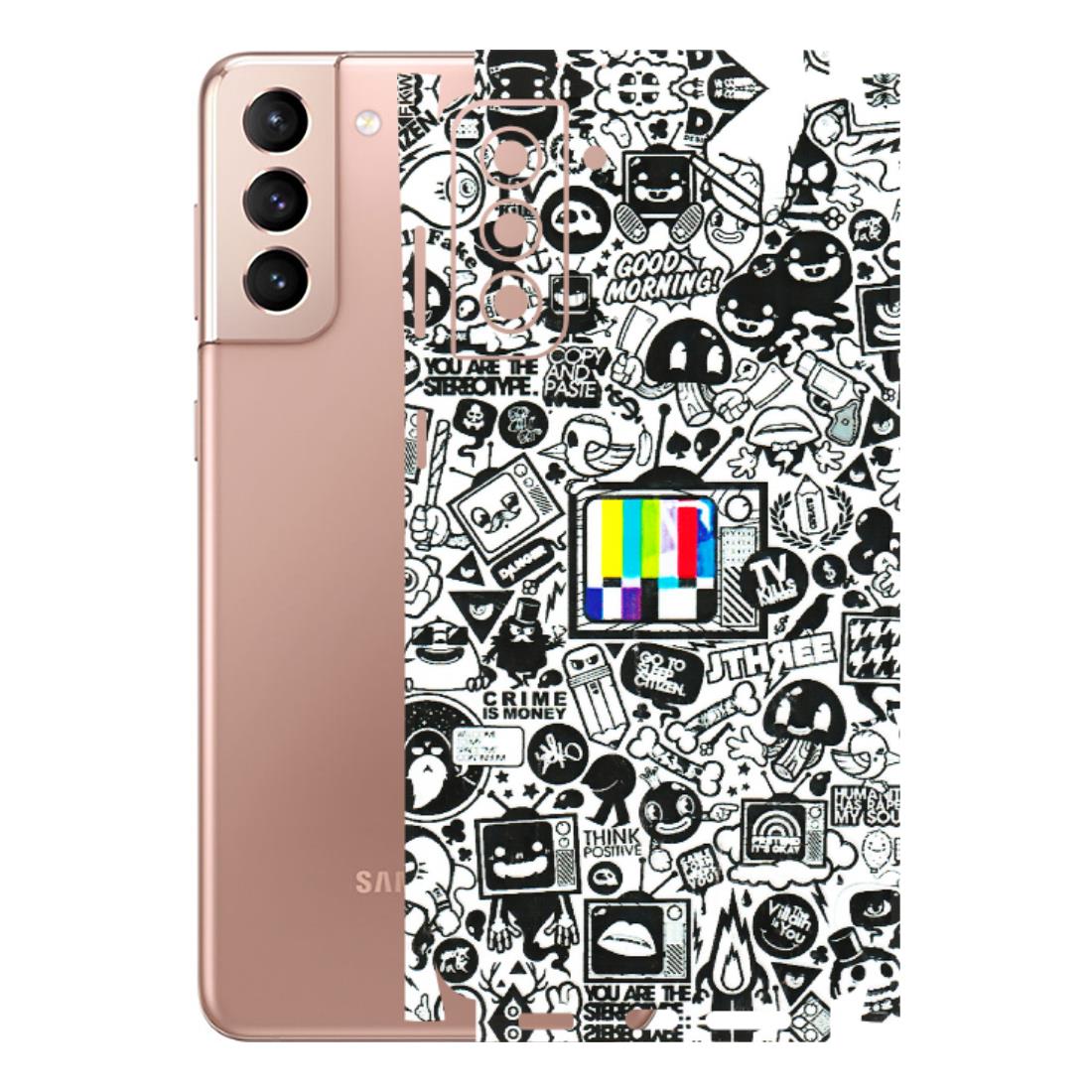 Samsung A/S Series Phone Skins (All Models) - Doodles Positive Art - 3D Embossed Finish (L-263) Samsung Galaxy S21 Plus 5G