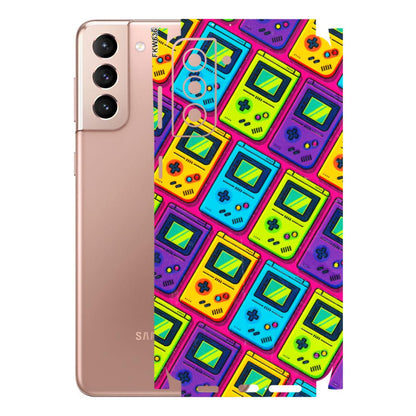 Samsung A/S Series Phone Skins (All Models) - Gameboy Colourful - 3D Embossed Finish (L-266) Samsung Galaxy S21 Plus 5G