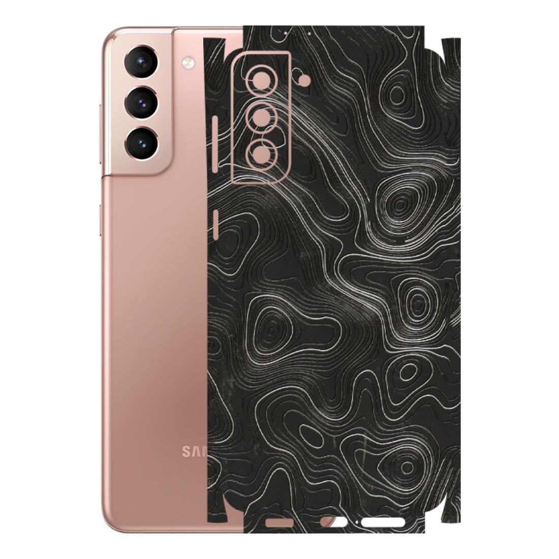Samsung A/S Series Phone Skins (All Models) - Abstract White Line Map - 3D Embossed Finish (L-269) Samsung Galaxy S21 Plus 5G