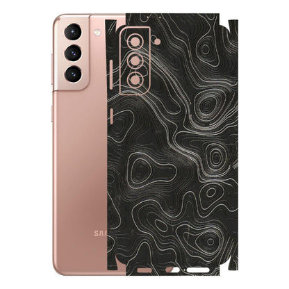 Samsung A/S Series Phone Skins (All Models) - Abstract White Line Map - 3D Embossed Finish (L-269) Samsung Galaxy S21 Plus 5G