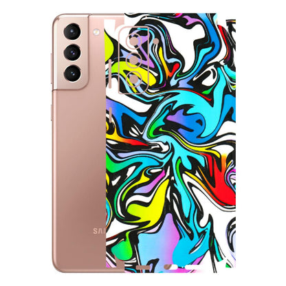 Samsung A/S Series Phone Skins (All Models) - Abstract Colour Paints - 3D Embossed Finish (L-271) Samsung Galaxy S21 Plus 5G