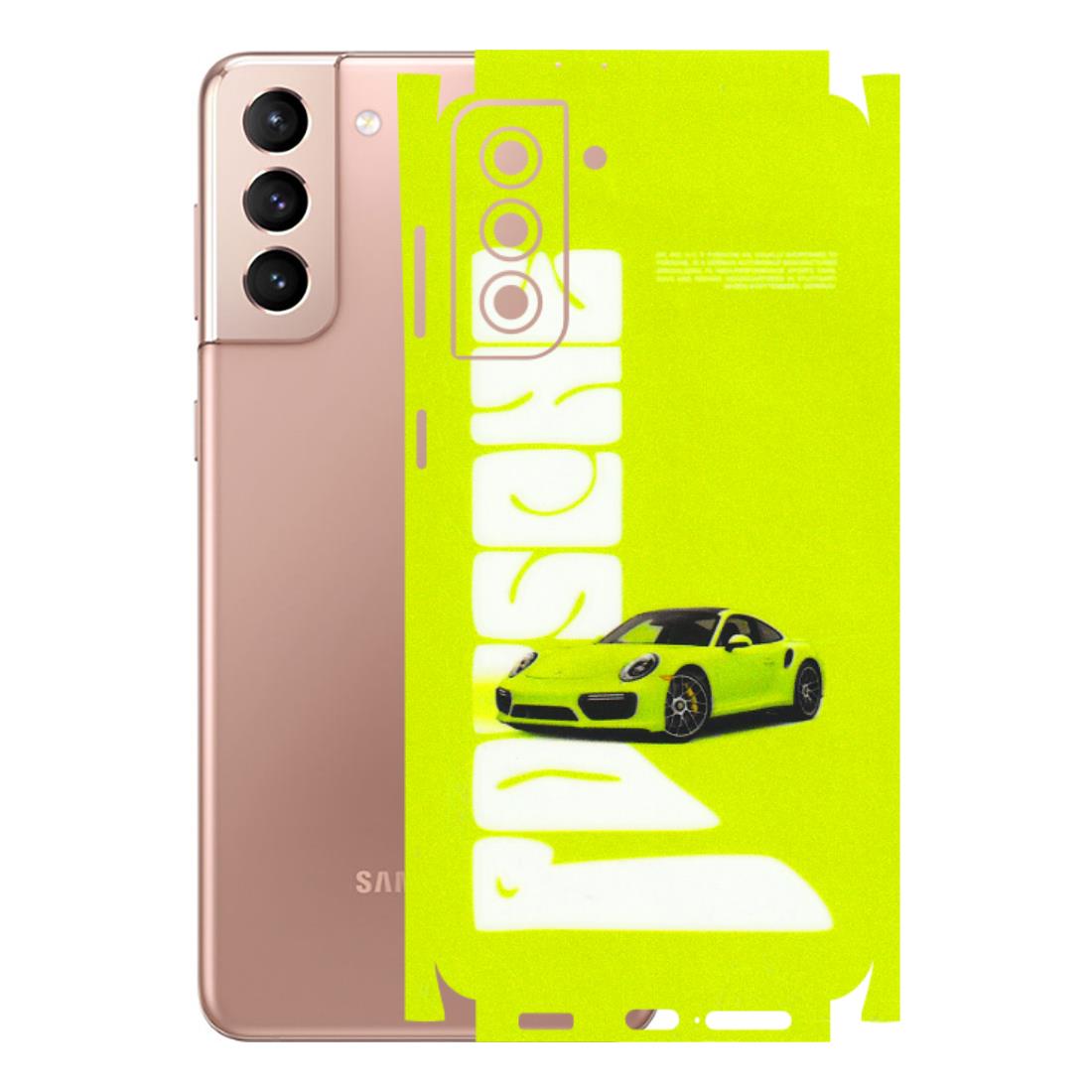 Samsung A/S Series Phone Skins (All Models) - Lime Green Porche - 3D Embossed Finish (L-30) Samsung Galaxy S21 Plus 5G