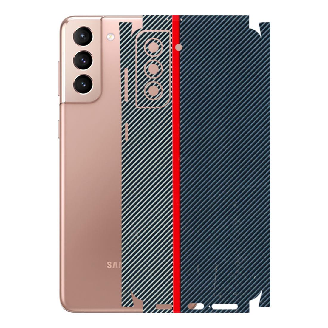 Samsung A/S Series Phone Skins (All Models) - Blue Sober Lines - 3D Embossed Finish (L-305) Samsung Galaxy S21 Plus 5G
