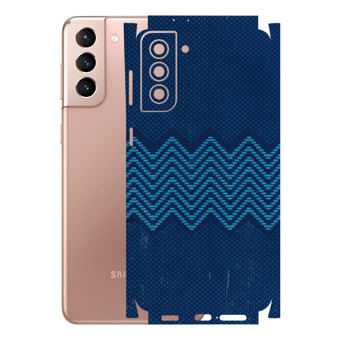 Samsung A/S Series Phone Skins (All Models) - Blue Sober Waves - 3D Embossed Finish (L-306) Samsung Galaxy S21 Plus 5G