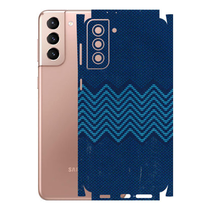 Samsung A/S Series Phone Skins (All Models) - Blue Sober Waves - 3D Embossed Finish (L-306) Samsung Galaxy S21 Plus 5G
