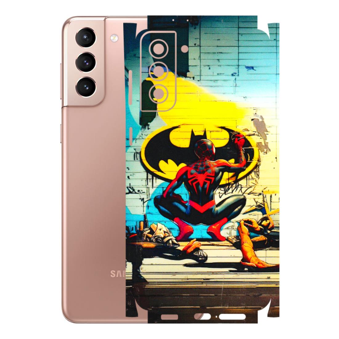 Samsung A/S Series Phone Skins (All Models) - New Spiderman Bat Logo - 3D Embossed Finish (L-309) Samsung Galaxy S21 Plus 5G