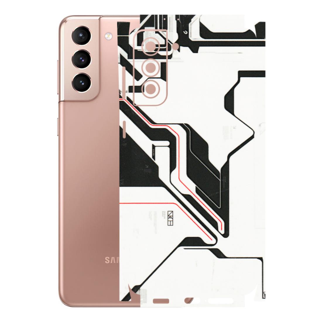 Samsung A/S Series Phone Skins (All Models) - White Techy Logo - 3D Embossed Finish (L-312) Samsung Galaxy S21 Plus 5G