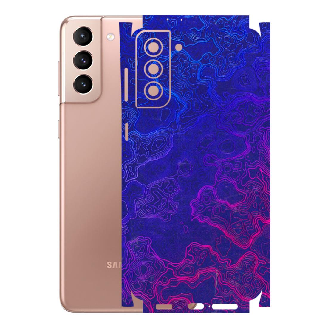 Samsung A/S Series Phone Skins (All Models) - Purple Ripples Swirl - 3D Embossed Finish (L-314) Samsung Galaxy S21 Plus 5G