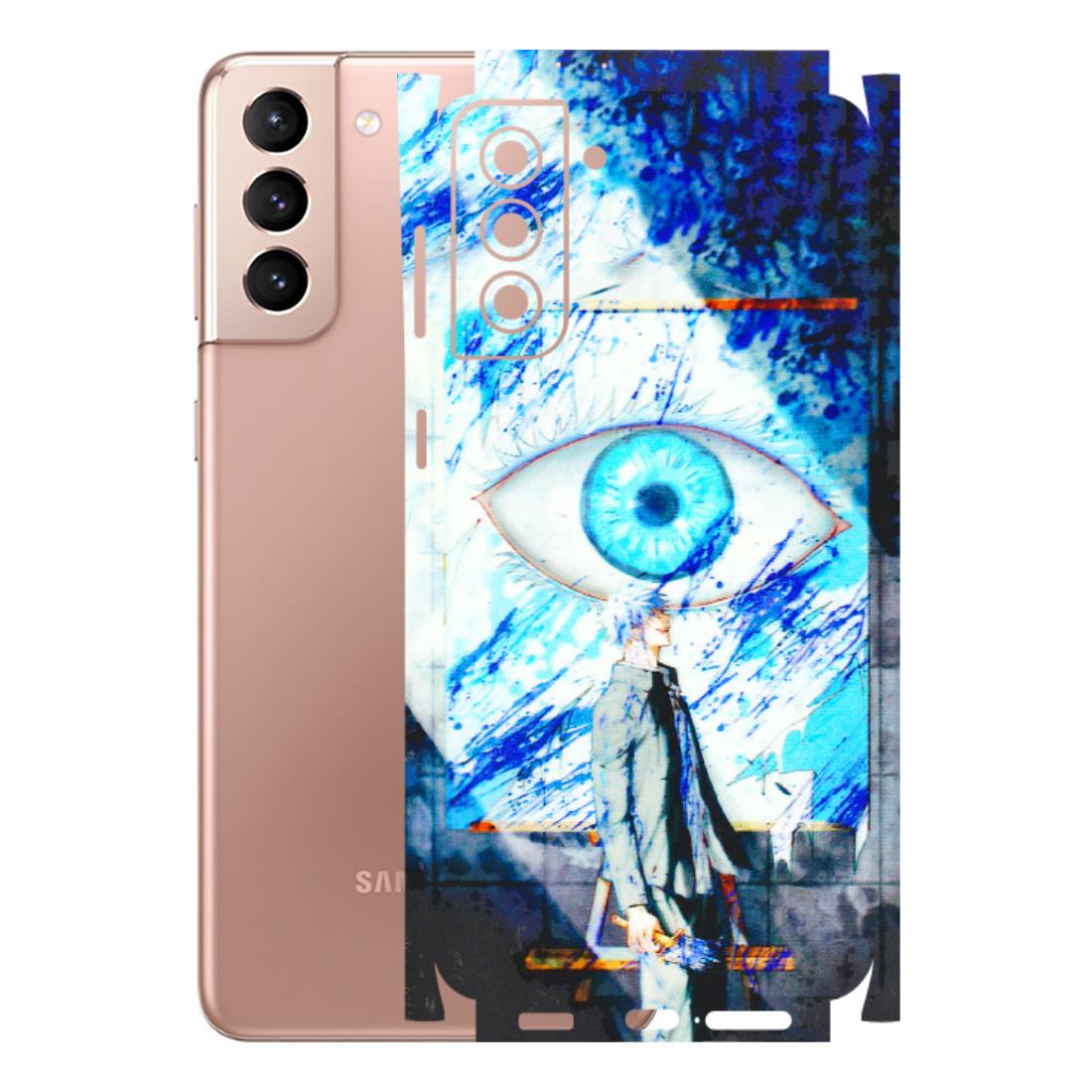 Samsung A/S Series Phone Skins (All Models) - Anime Sea Blue Eye - 3D Embossed Finish (L-318) Samsung Galaxy S21 Plus 5G