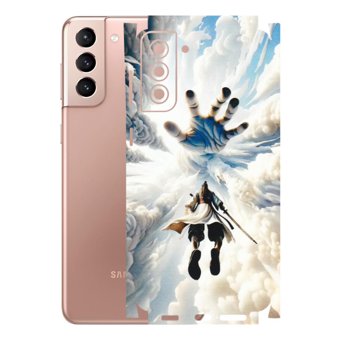 Samsung A/S Series Phone Skins (All Models) - Big Hand With Monkey King - 3D Embossed Finish (L-323) Samsung Galaxy S21 Plus 5G