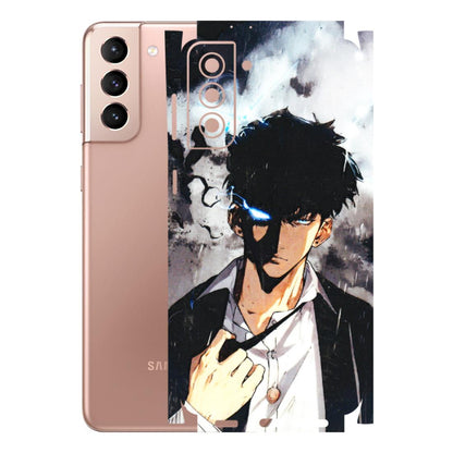 Samsung A/S Series Phone Skins (All Models) - Sung Jinwoo Manhwa Anime - 3D Embossed Finish (L-328) Samsung Galaxy S21 Plus 5G