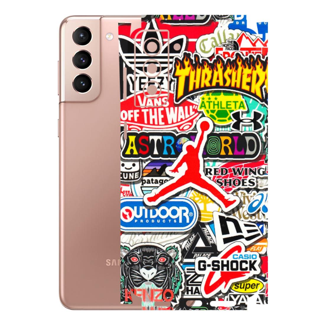 Samsung A/S Series Phone Skins (All Models) - Multi Brands Sticker Graffiti - 3D Embossed Finish (L-37) Samsung Galaxy S21 Plus 5G