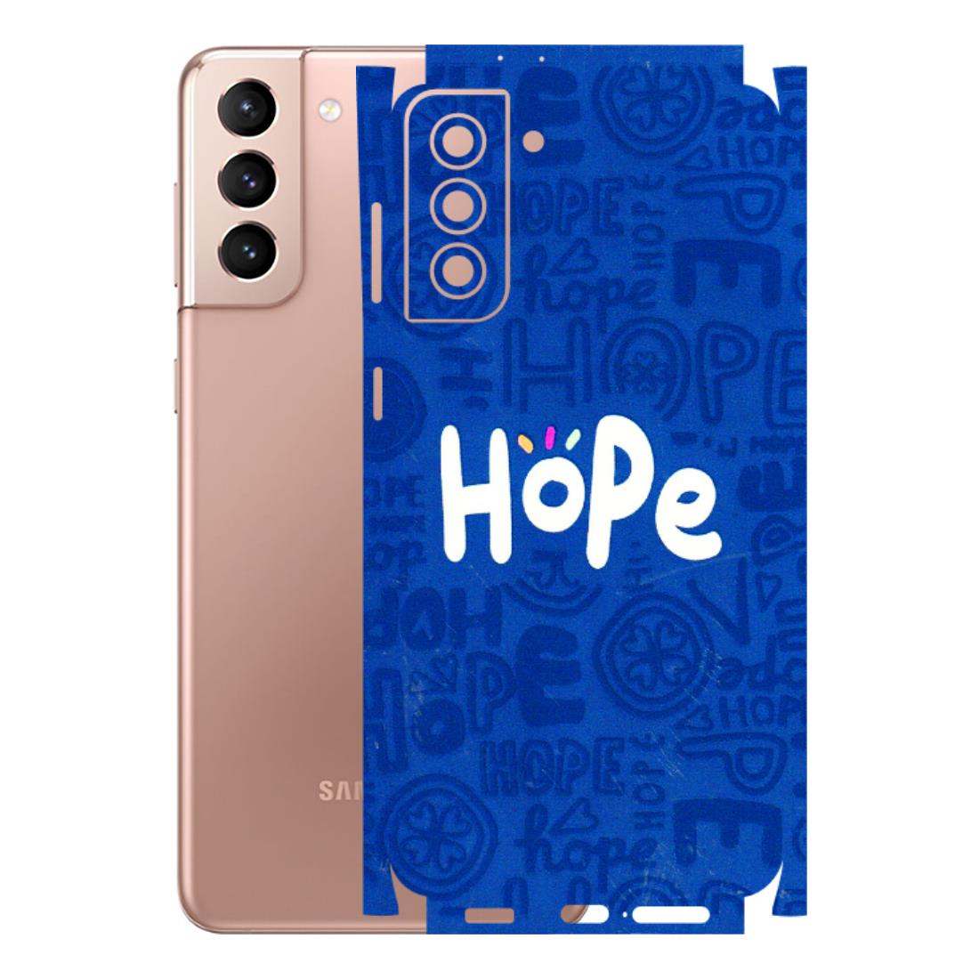 Samsung A/S Series Phone Skins (All Models) - Hope Doodles Blue - 3D Embossed Finish (L-43) Samsung Galaxy S21 Plus 5G