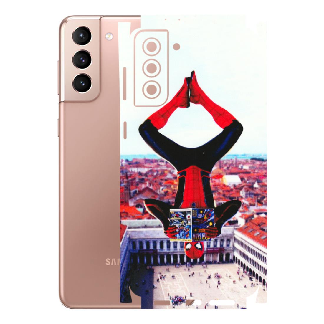 Samsung A/S Series Phone Skins (All Models) - Spiderman Hanging - 3D Embossed Finish (L-53) Samsung Galaxy S21 Plus 5G