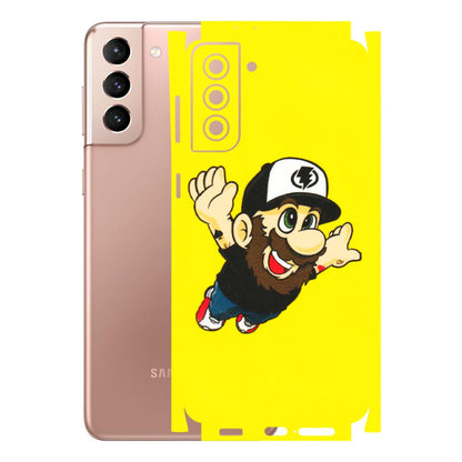 Samsung A/S Series Phone Skins (All Models) - Flying Beardo - 3D Embossed Finish (L-60) Samsung Galaxy S21 Plus 5G