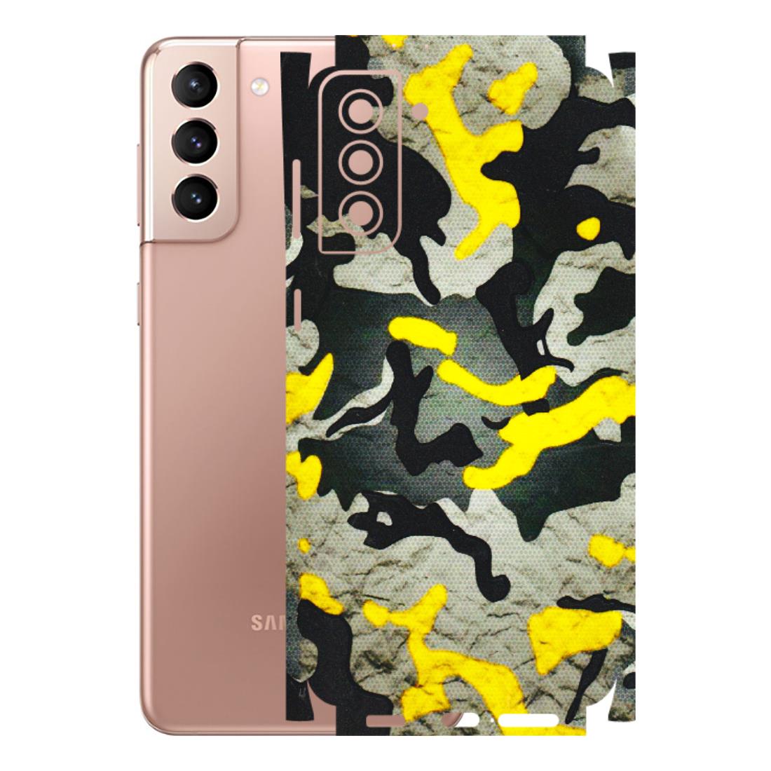 Samsung A/S Series Phone Skins (All Models) - Yellow Camouflage - 3D Embossed Finish (L-61) Samsung Galaxy S21 Plus 5G