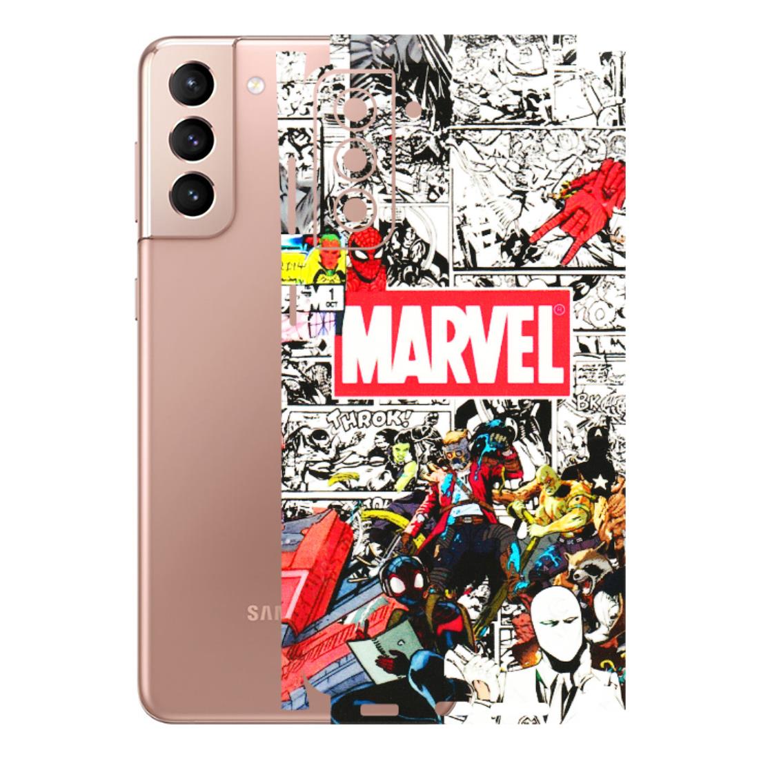 Samsung A/S Series Phone Skins (All Models) - Marvel Colorful Comic - 3D Embossed Finish (L-64) Samsung Galaxy S21 Plus 5G