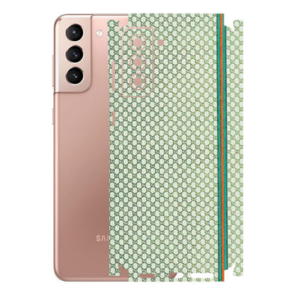 Samsung A/S Series Phone Skins (All Models) - Gucci Fabric Pattern - 3D Embossed Finish (L-73) Samsung Galaxy S21 Plus 5G
