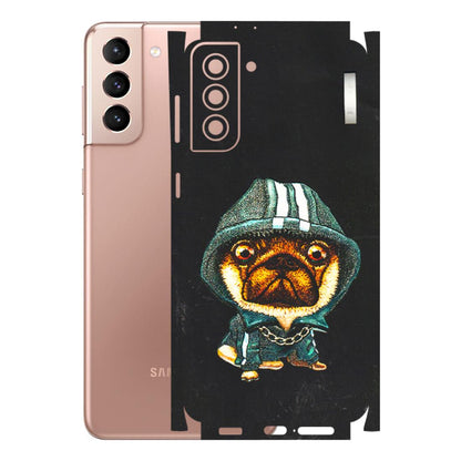 Samsung A/S Series Phone Skins (All Models) - Puppy N Hoodie - 3D Embossed Finish (L-90) Samsung Galaxy S21 Plus 5G