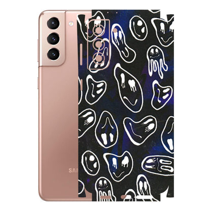 Samsung A/S Series Phone Skins (All Models) - Distorted Smileys - 3D Embossed Finish (L-92) Samsung Galaxy S21 Plus 5G