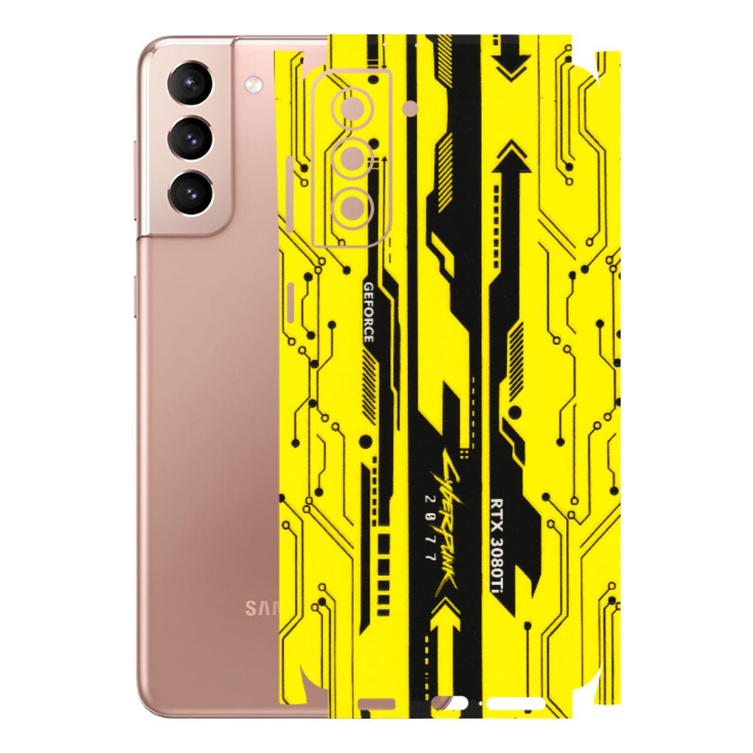 Samsung A/S Series Phone Skins (All Models) - Yellow Cyberpunk - 3D Embossed Finish (L-93) Samsung Galaxy S21 Plus 5G