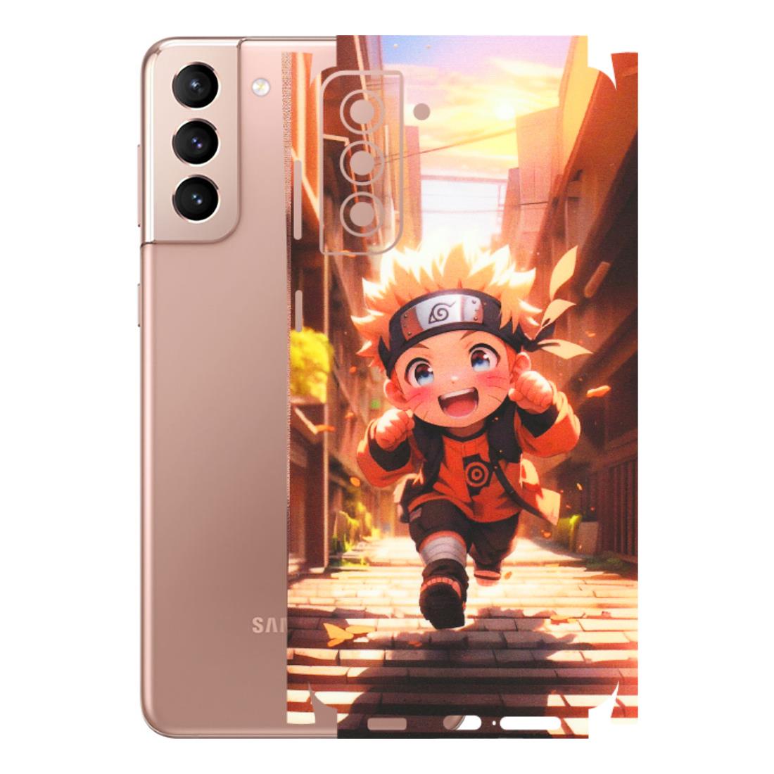 Samsung A/S Series Phone Skins (All Models) - Naruto Cute Toon Running - Matte Finish (M-04) Samsung Galaxy S21 Plus 5G