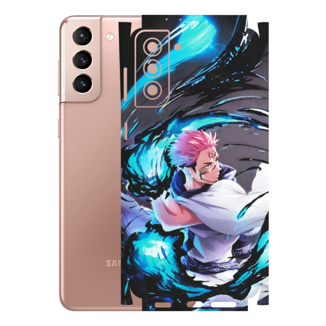 Samsung A/S Series Phone Skins (All Models) - New Jujutsu Kaisen Grey Blue Anime - Matte Finish (M-127) Samsung Galaxy S21 Plus 5G