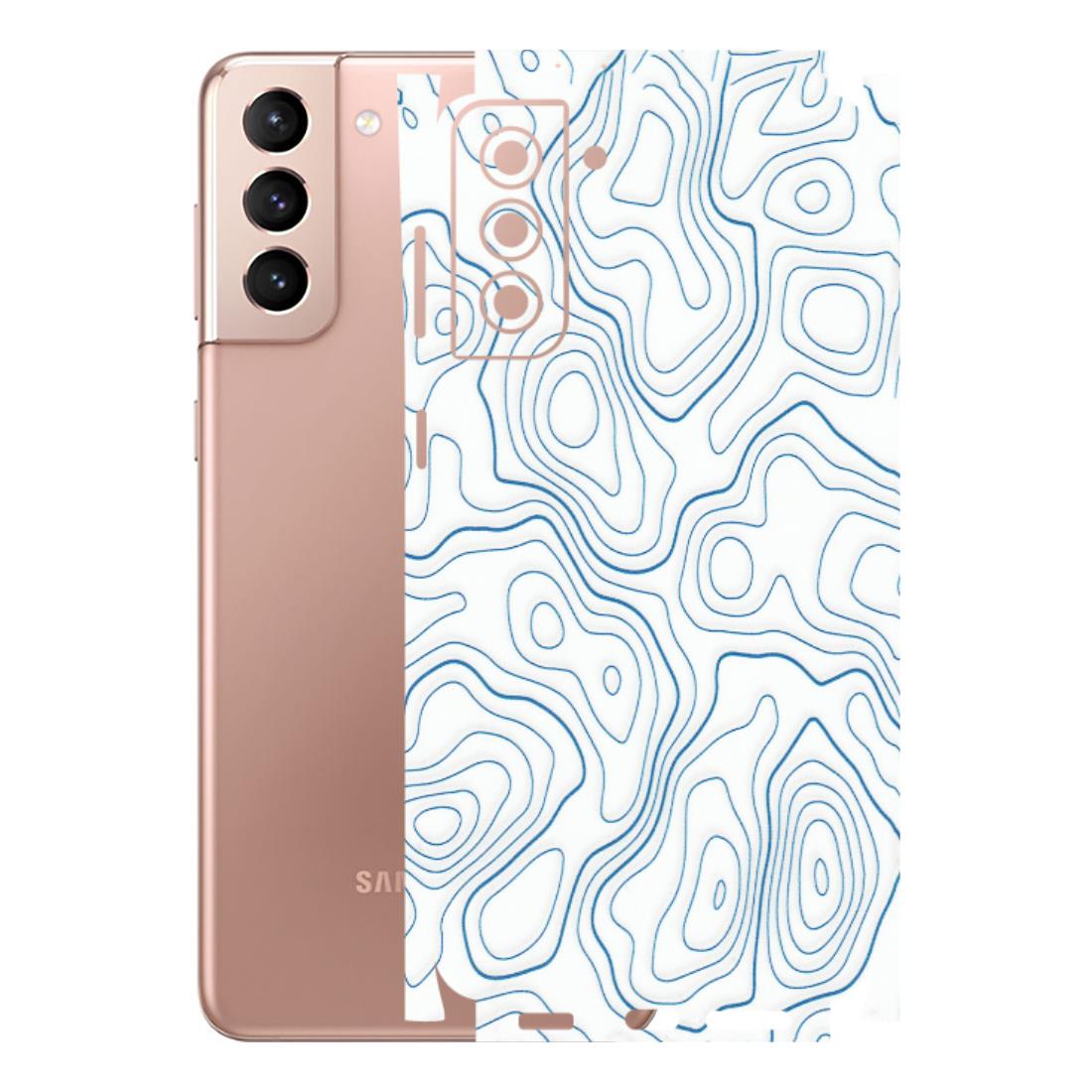 Samsung A/S Series Phone Skins (All Models) - Blue And White Swirls - Matte Finish (M-139) Samsung Galaxy S21 Plus 5G