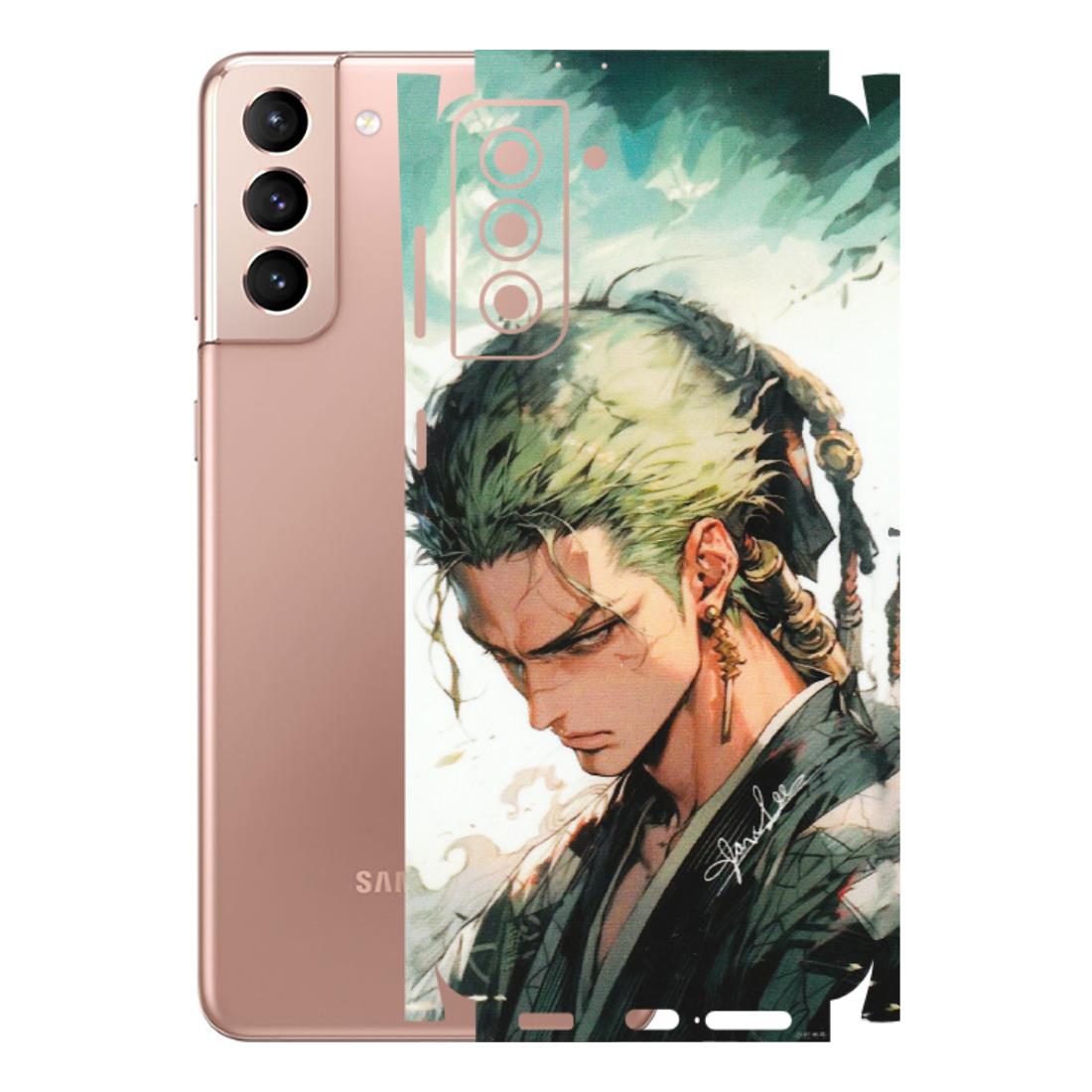 Samsung A/S Series Phone Skins (All Models) - New Roronoa Zoro One Picece Anime - Matte Finish (M-140) Samsung Galaxy S21 Plus 5G