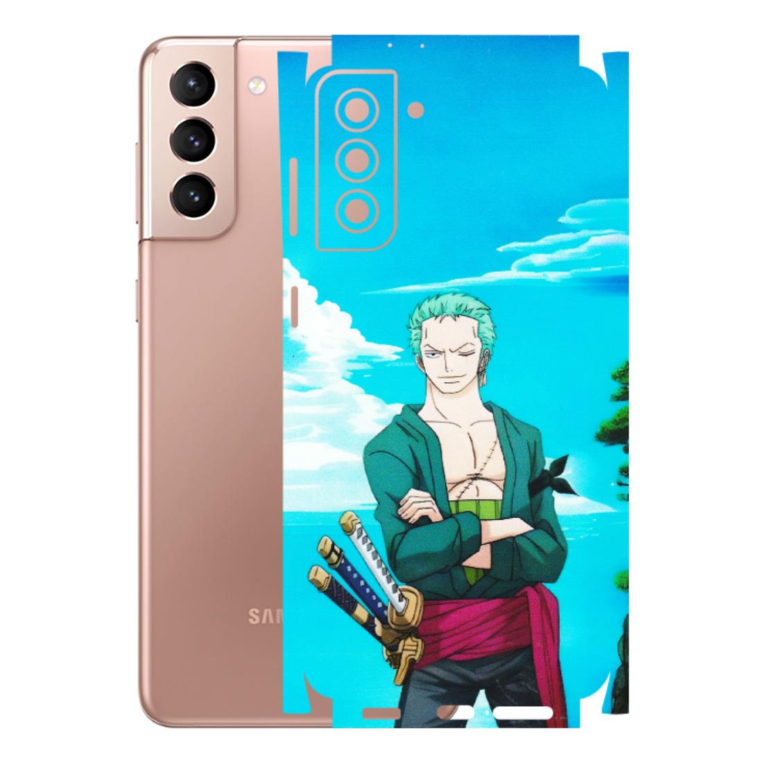 Samsung A/S Series Phone Skins (All Models) - Cool Swordman Zoro Anime - Matte Finish (M-143) Samsung Galaxy S21 Plus 5G