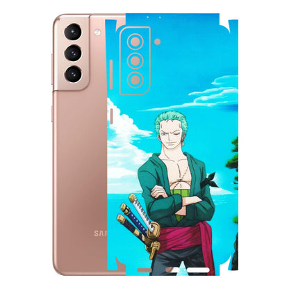 Samsung A/S Series Phone Skins (All Models) - Cool Swordman Zoro Anime - Matte Finish (M-143) Samsung Galaxy S21 Plus 5G