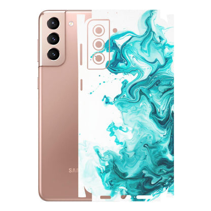 Samsung A/S Series Phone Skins (All Models) - Sky Blue Abstract Colour - Matte Finish (M-146) Samsung Galaxy S21 Plus 5G