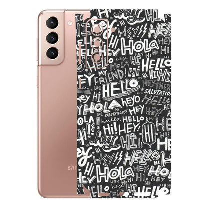Samsung A/S Series Phone Skins (All Models) - Hi Hello Doodles - Matte Finish (M-25) Samsung Galaxy S21 Plus 5G