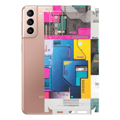 Samsung A/S Series Phone Skins (All Models) - Colourfull Motherboard Internals - Matte Finish (M-55) Samsung Galaxy S21 Plus 5G