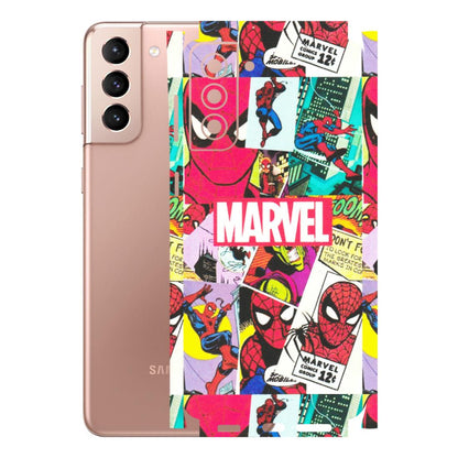 Samsung A/S Series Phone Skins (All Models) - Marvel Comic Spiderman Grafitti - Matte Finish (M-72) Samsung Galaxy S21 Plus 5G