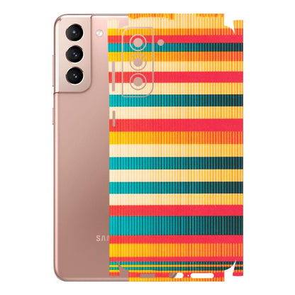 Samsung A/S Series Phone Skins (All Models) - Colourful Stripes Soothing Effect - Matte Finish (M-86) Samsung Galaxy S21 Plus 5G
