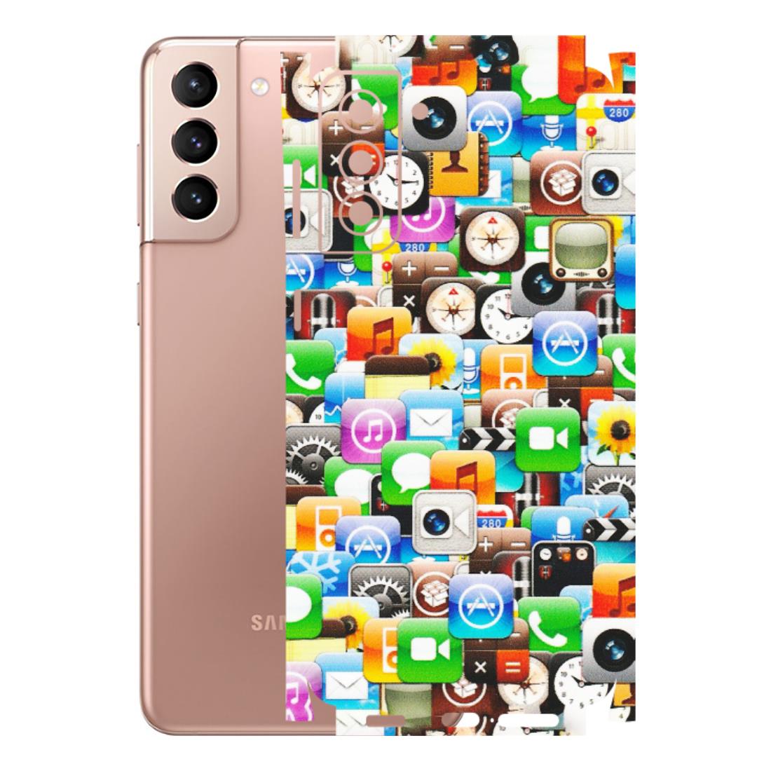 Samsung A/S Series Phone Skins (All Models) - All Apple Icons - Matte Finish (M-93) Samsung Galaxy S21 Plus 5G