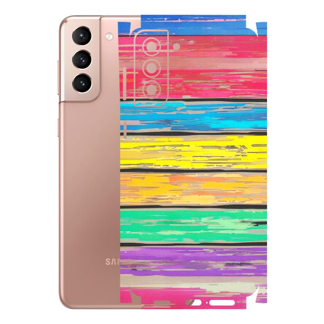 Samsung A/S Series Phone Skins (All Models) - Multi Colour Wooden Wall - Matte Finish (M-96) Samsung Galaxy S21 Plus 5G