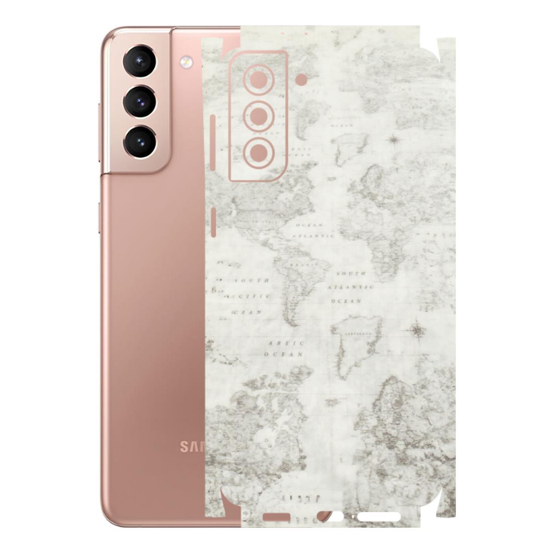 Samsung A/S Series Phone Skins (All Models) - World Travel Map - Transparent Finish (T-04) Samsung Galaxy S21 Plus 5G
