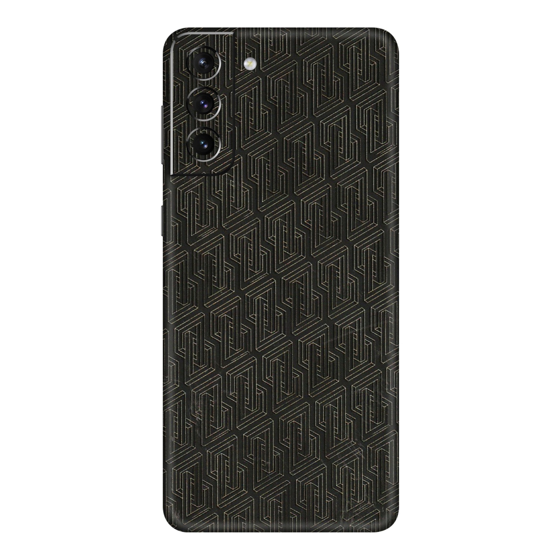 Samsung A/S Series Phone Skins (All Models) - Black Abstract Pattern - 3D Embossed Finish (L-117) Samsung Galaxy S21 Plus 5G