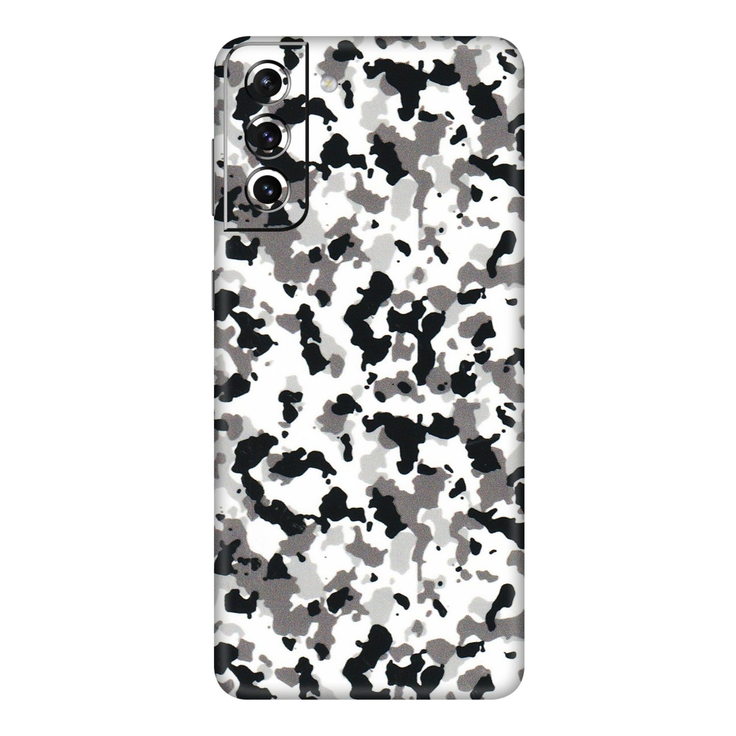 Samsung A/S Series Phone Skins (All Models) - White Black Camouflage - 3D Embossed Finish (L-18) Samsung Galaxy S21 Plus 5G