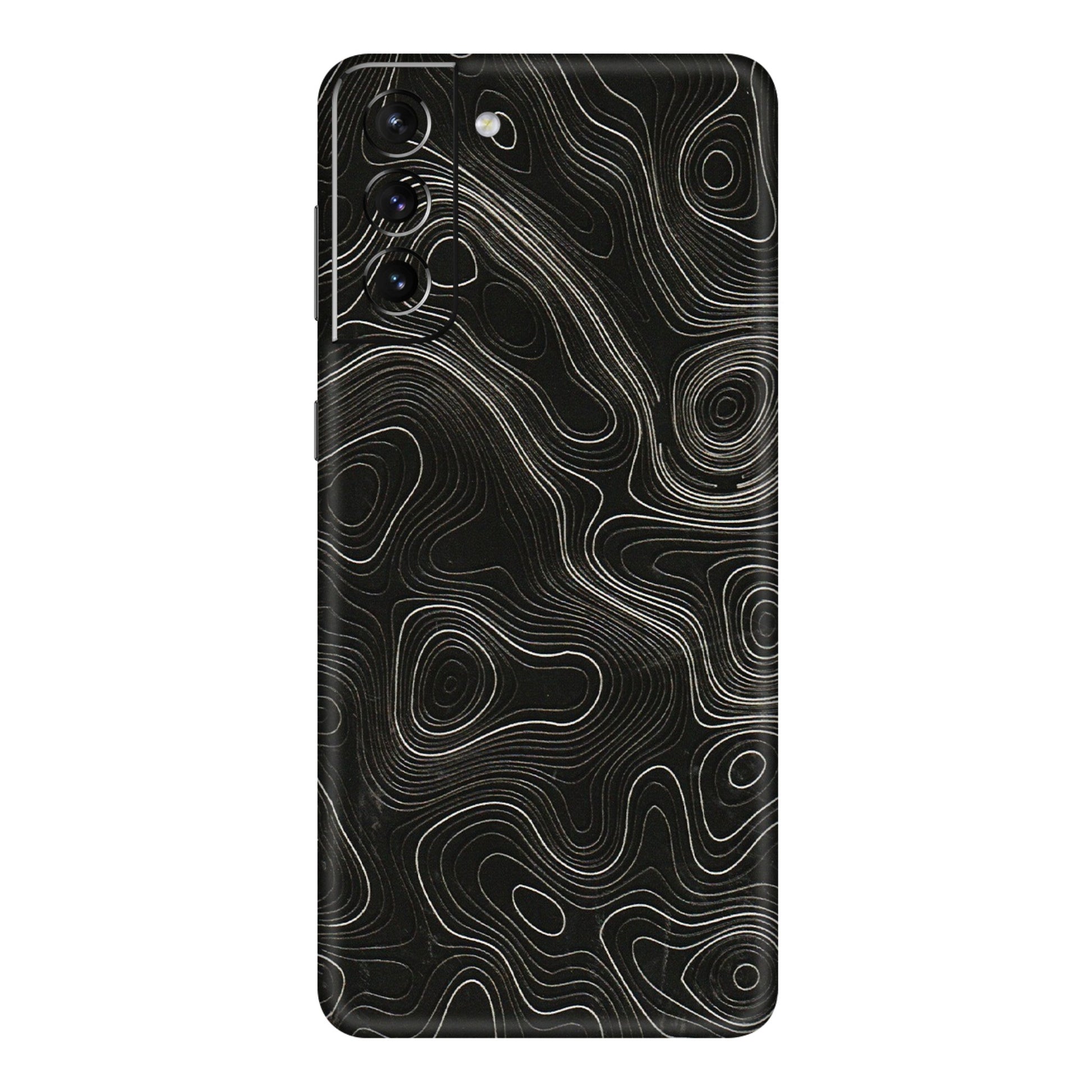 Samsung A/S Series Phone Skins (All Models) - Black Swirl - 3D Embossed Finish (L-196) Samsung Galaxy S21 Plus 5G